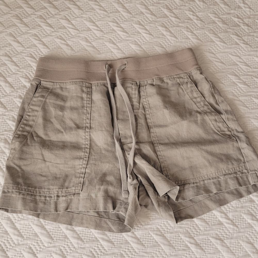 James Perse Drawstring Linen Shorts